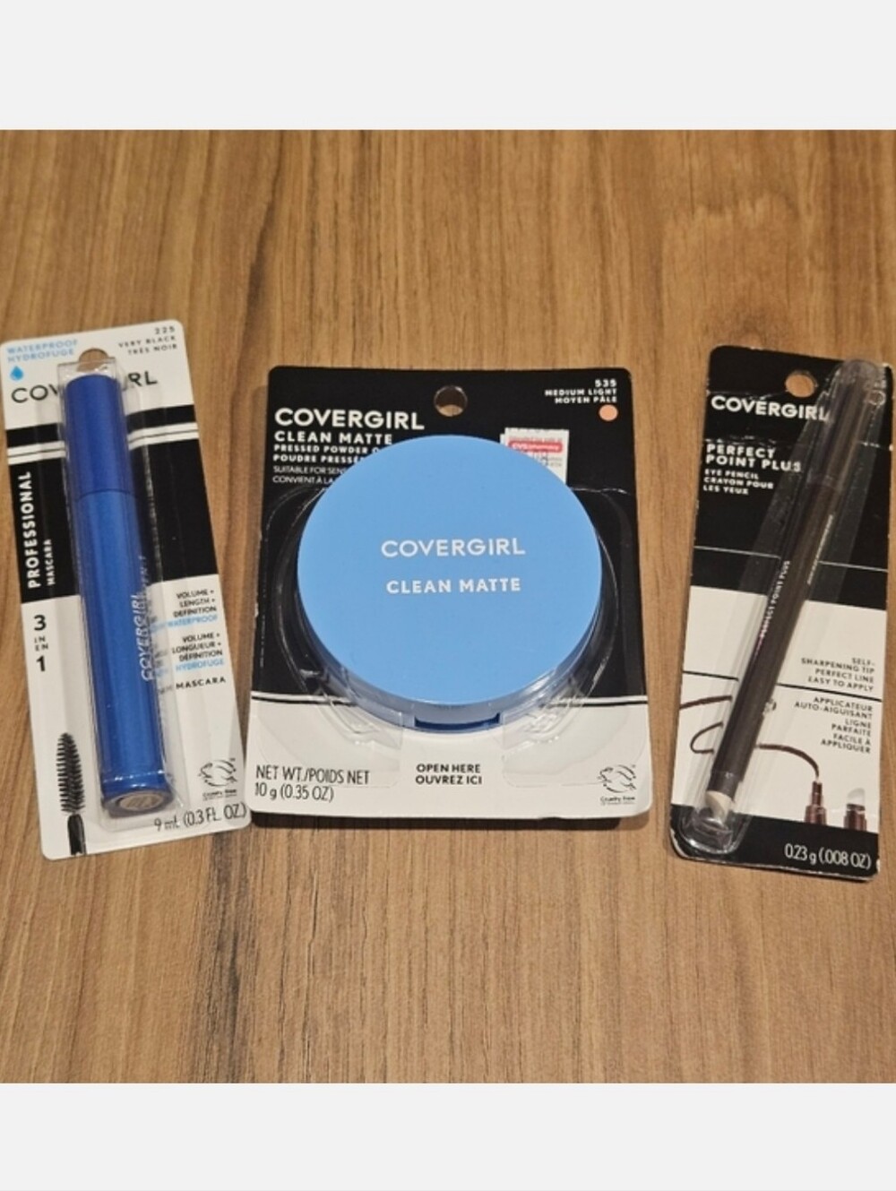 CoverGirl Makeup Bundle Powder Mascara Eyeliner